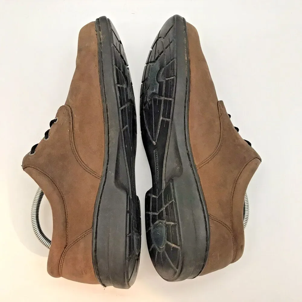 Dunham Abzorb Brown Nubuck Leather Shoes 5300BR Men's 12D Lace Up Low Top Derby